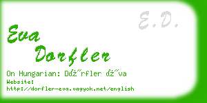 eva dorfler business card